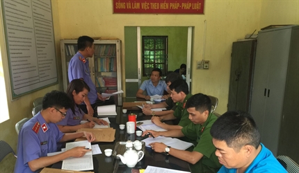 Viện KSND huyện Thanh Trì kiểm sát trực tiếp công tác THAHS tại một số...